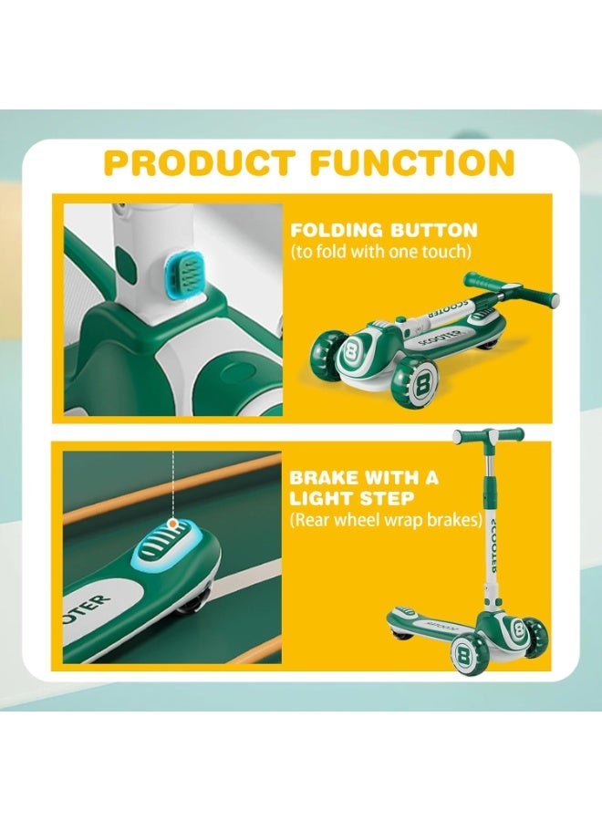 دي إم جي تك DMG TECH ركلة سكوتر, 4 الارتفاع القابل للتعديل و Lean-to-Steer, سكوتر قابل للطي للأطفال, عجلات ضوئية LED و سطح مضاد للانزلاق, للأطفال من 3-12yrs للهدية - Image 5
